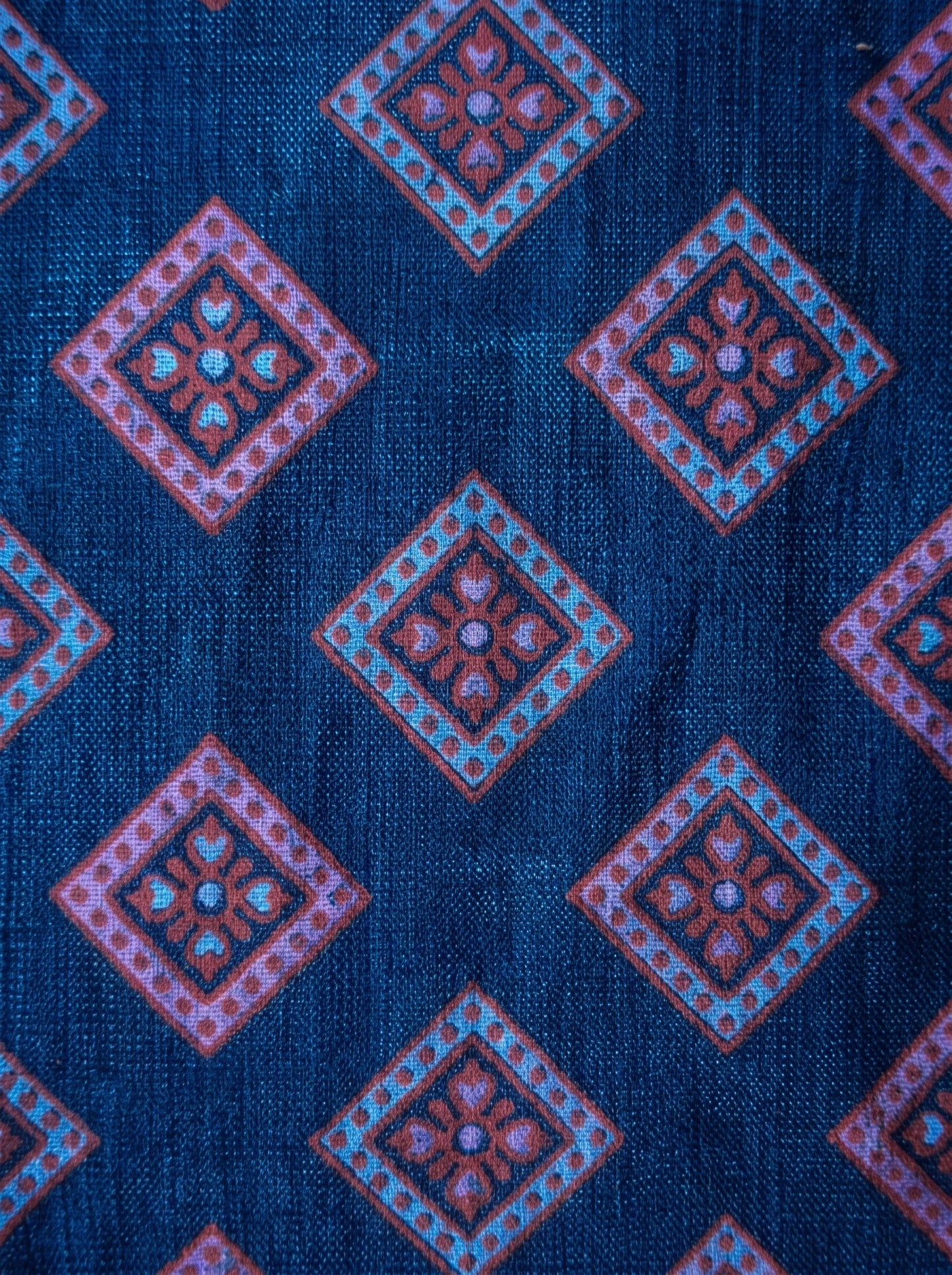 Blue Diamond Print Kurti