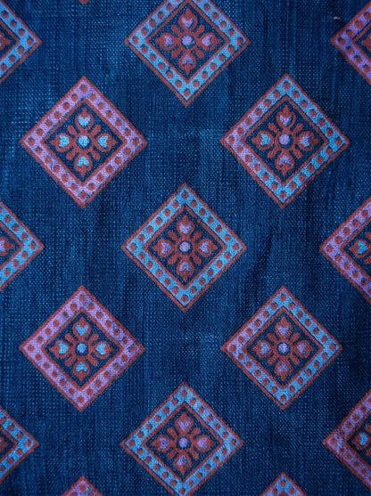 Blue Diamond Print Kurti