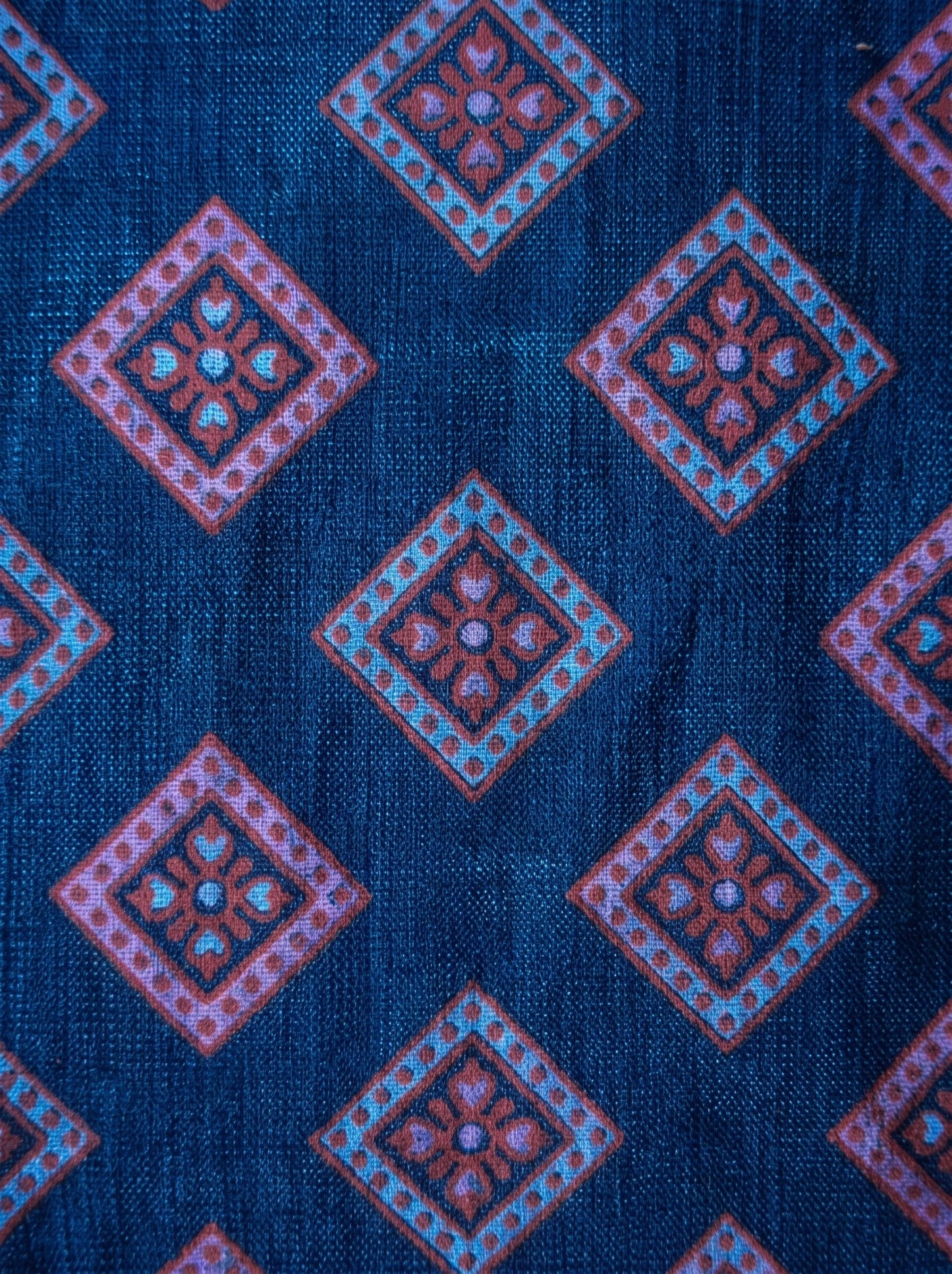 Blue Diamond Print Kurti