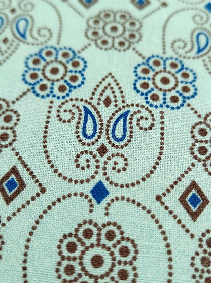 Mehfil Mint Print Kurti